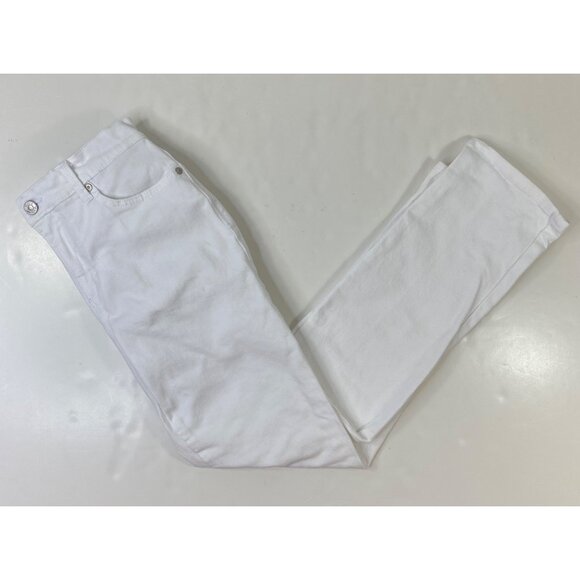 Gloria Vanderbilt Womens Amanda White Denim Classic Rise Slimming Jeans Size 4P - Picture 1 of 9